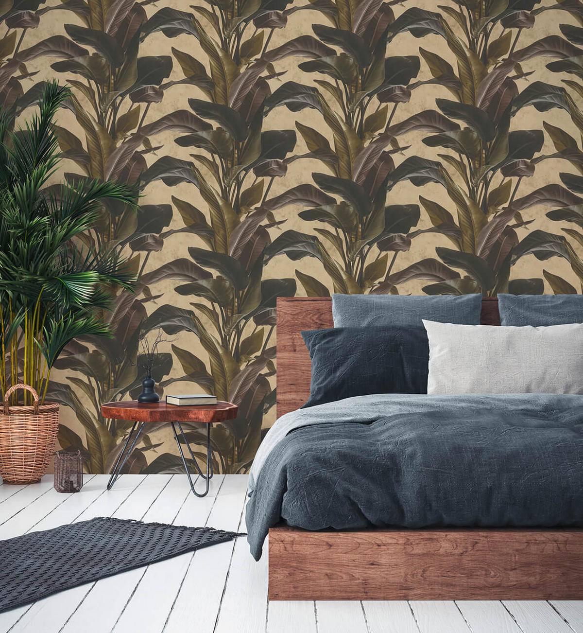 VLIESTAPETE 53/1005 cm - Braun/Grün, Kunststoff/Textil (53/1cm) - KUNSTLOFT