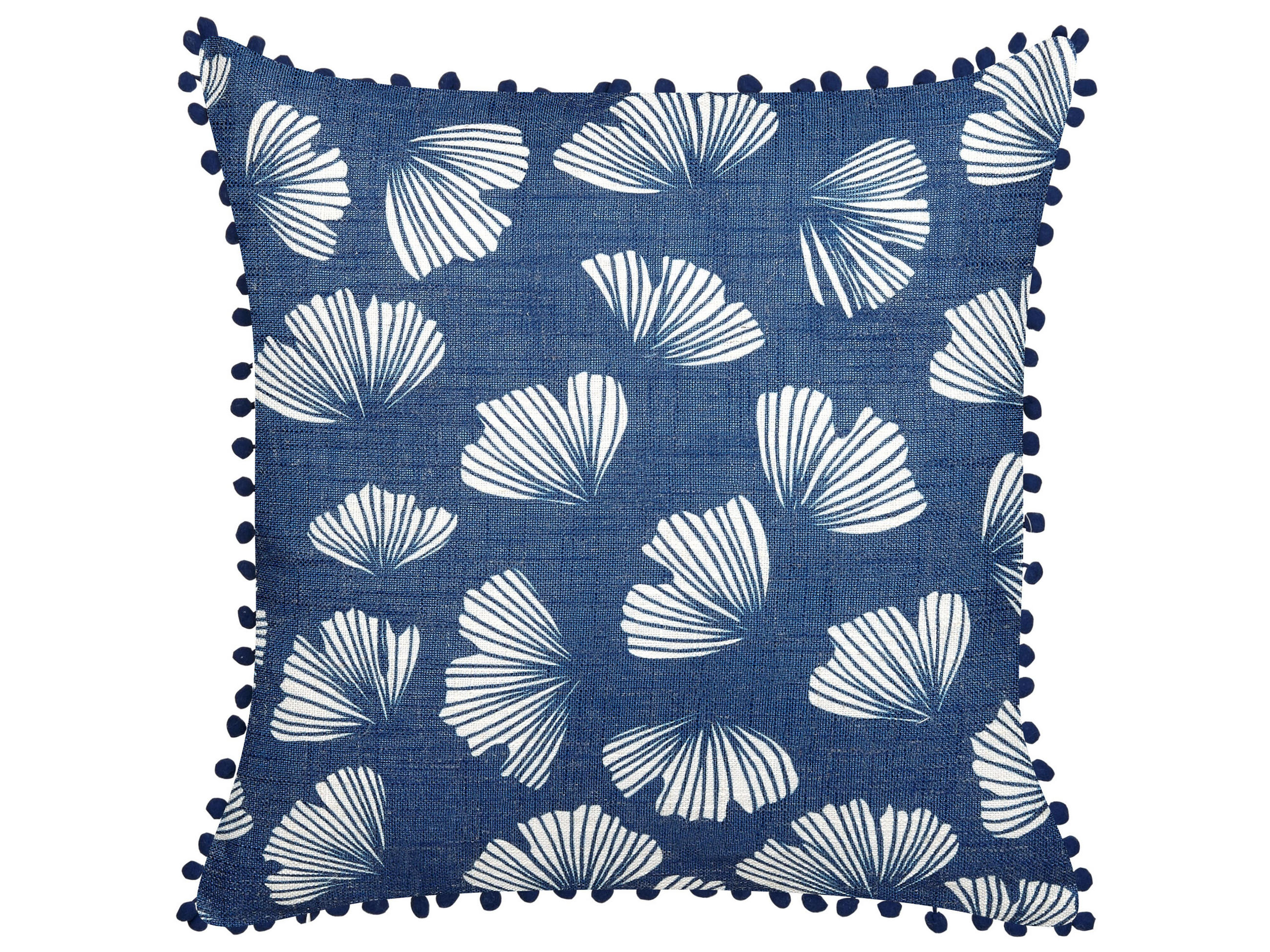 DEKOKISSEN 2er-Set Dunkelblau 45/45 cm Dandelion - Dunkelblau, Textil (45/45cm) - Beliani