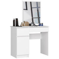 MĂSUȚĂ de machiaj cu oglindă - alb, compozit lemnos (90/142/50cm) - RAUMHIRSCH FURNITURE