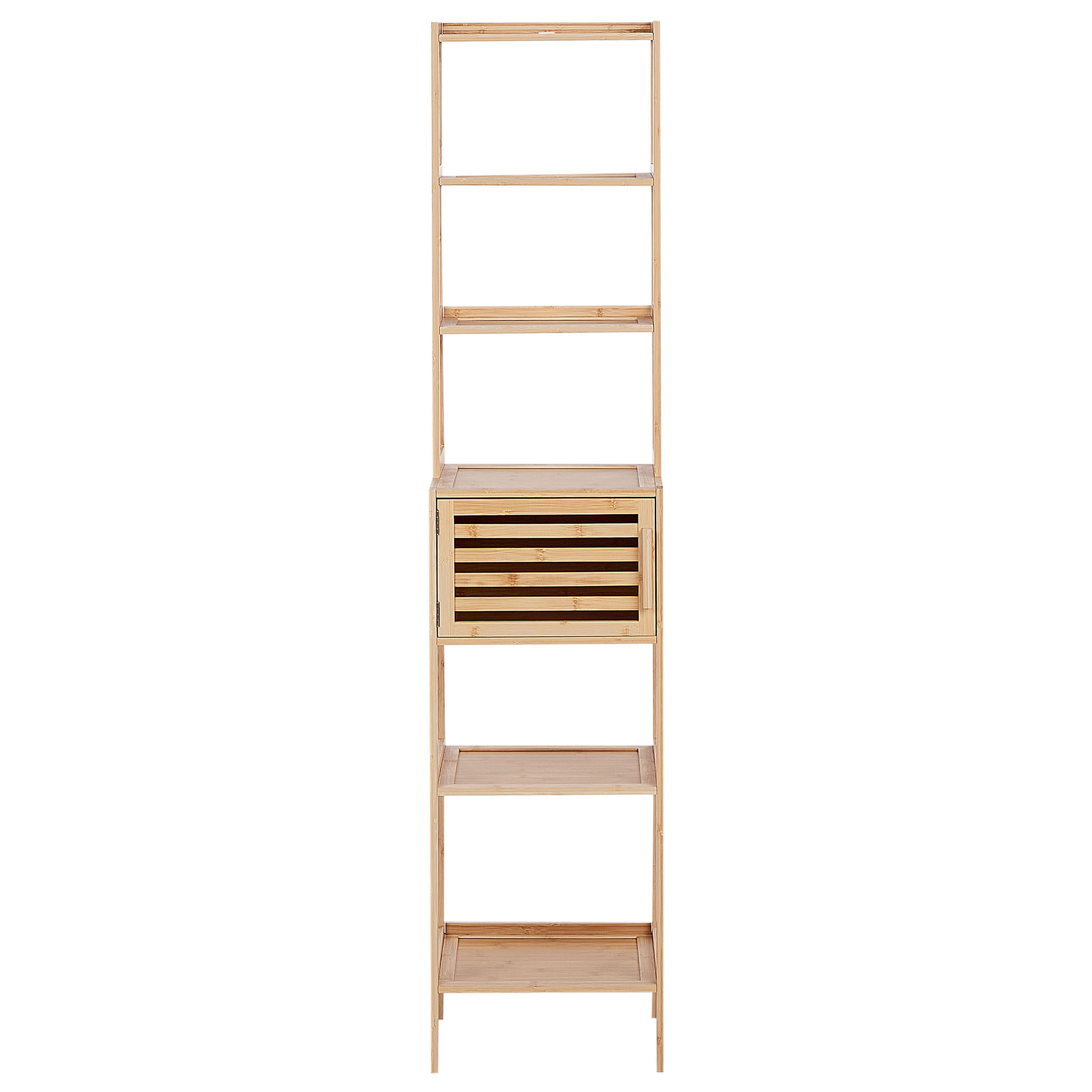 REGAL Bambusholz Hellbraun Lehi - Hellbraun, Holz (36/160/30cm) - Beliani