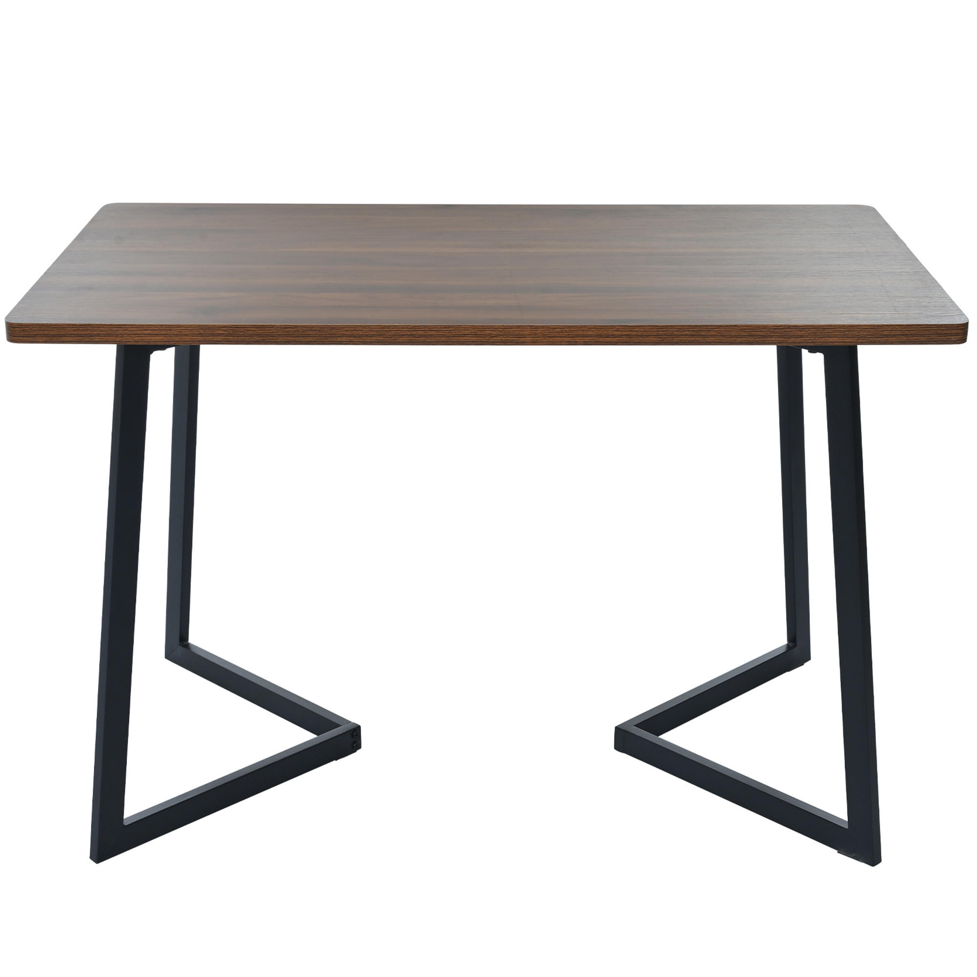 ESSTISCH Walnussfarben/Schwarz 117/68/75 cm - Walnussfarben, Holz (68/117/75cm) - PANGIVO
