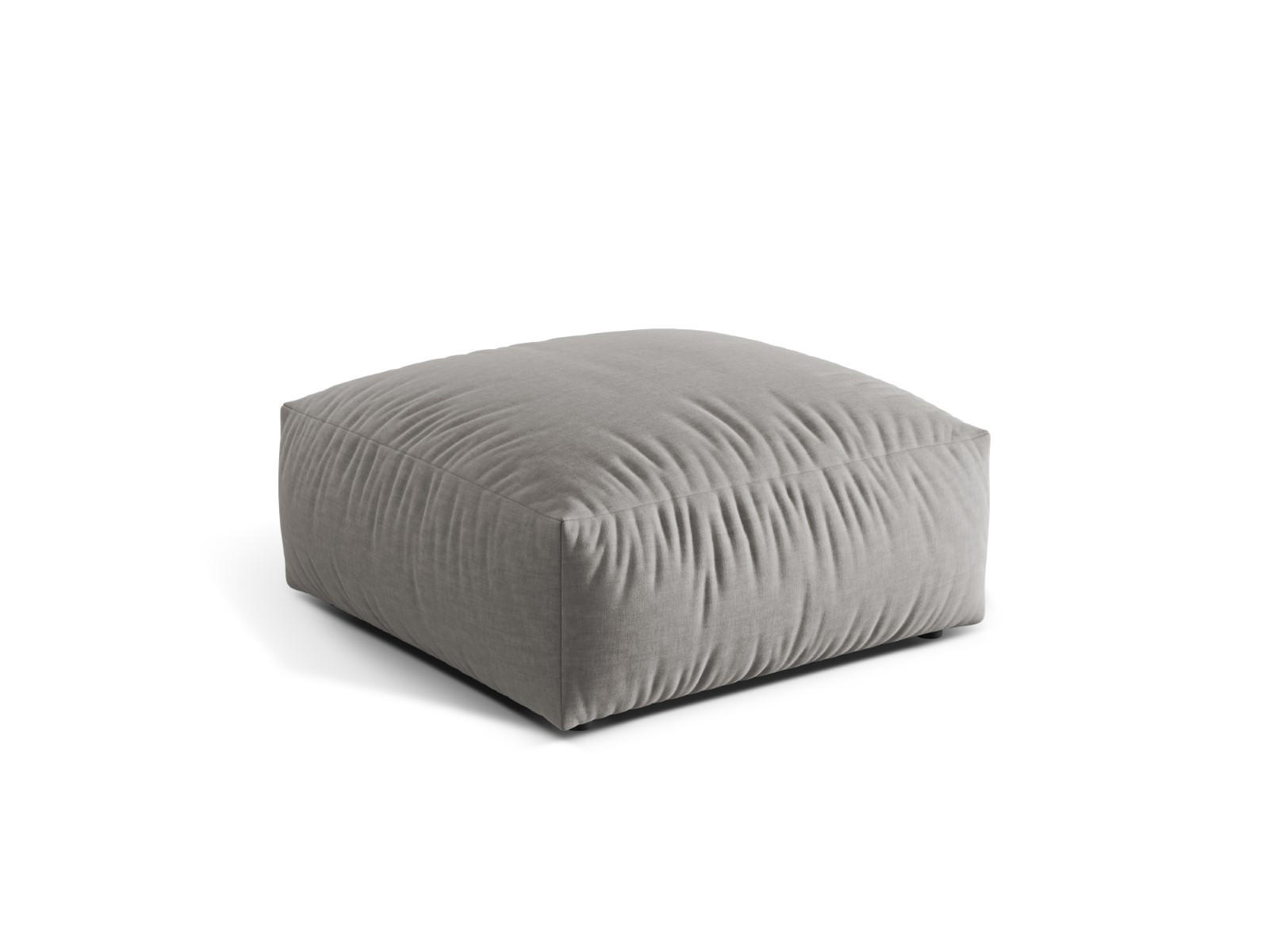 POUF Martina aus strukturiertem Stoff hellgrau - Hellgrau, Textil (106/44/106cm) - Micadoni
