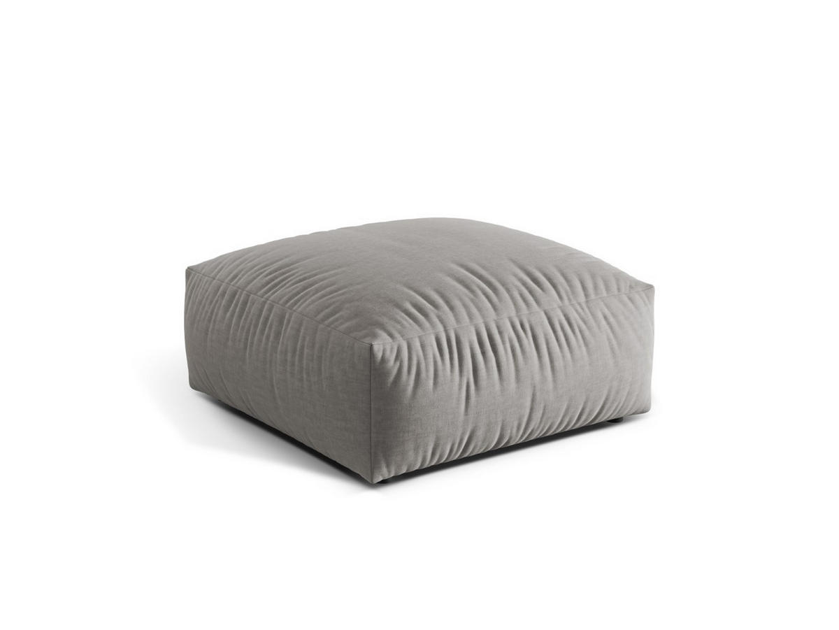 POUF Martina aus strukturiertem Stoff hellgrau - Hellgrau, Textil (106/44/106cm) - Micadoni