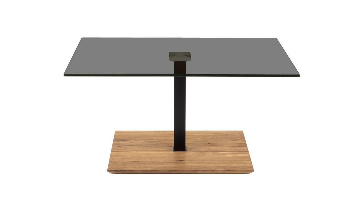 FUNKTIONSTISCH Celestine 90x60x47 höhenverstellbar Schwarz/Parsol - Grau, Glas (90/60/47cm) - 58aufmkessel