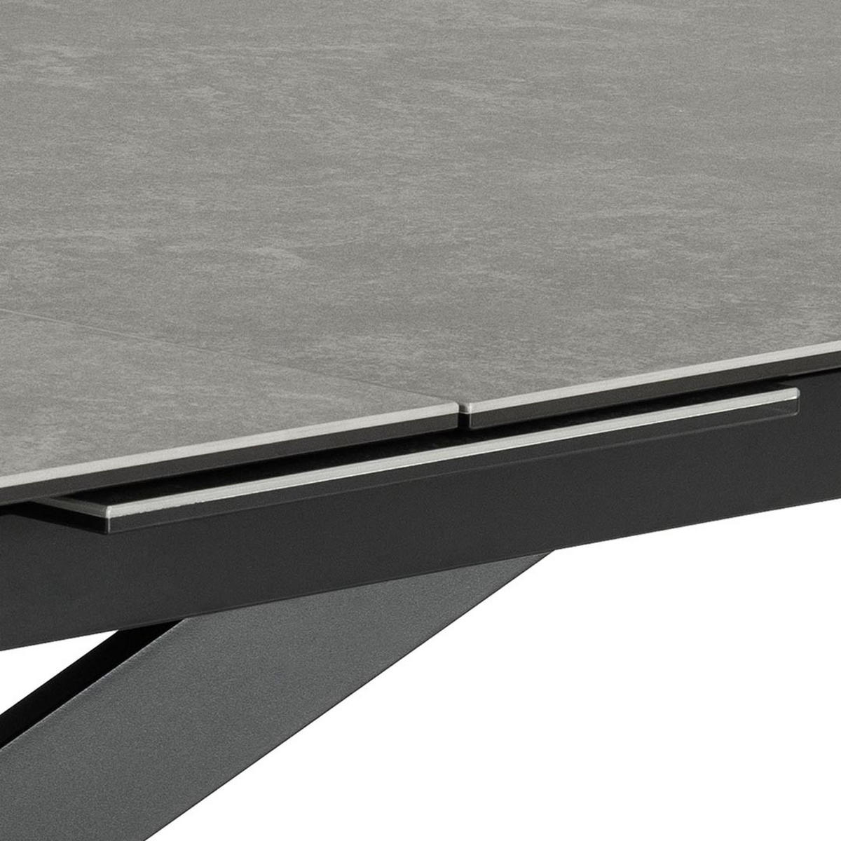 ESSTISCH 100x200/240 cm schwarz - Schwarz, Keramik (100/240/76cm) - ebuy24