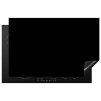 HERDABDECKPLATTE Schwarz - Einfarbig 80x52 cm - Schwarz, Kunststoff (80.2/0.2/52.2cm) - MuchoWow