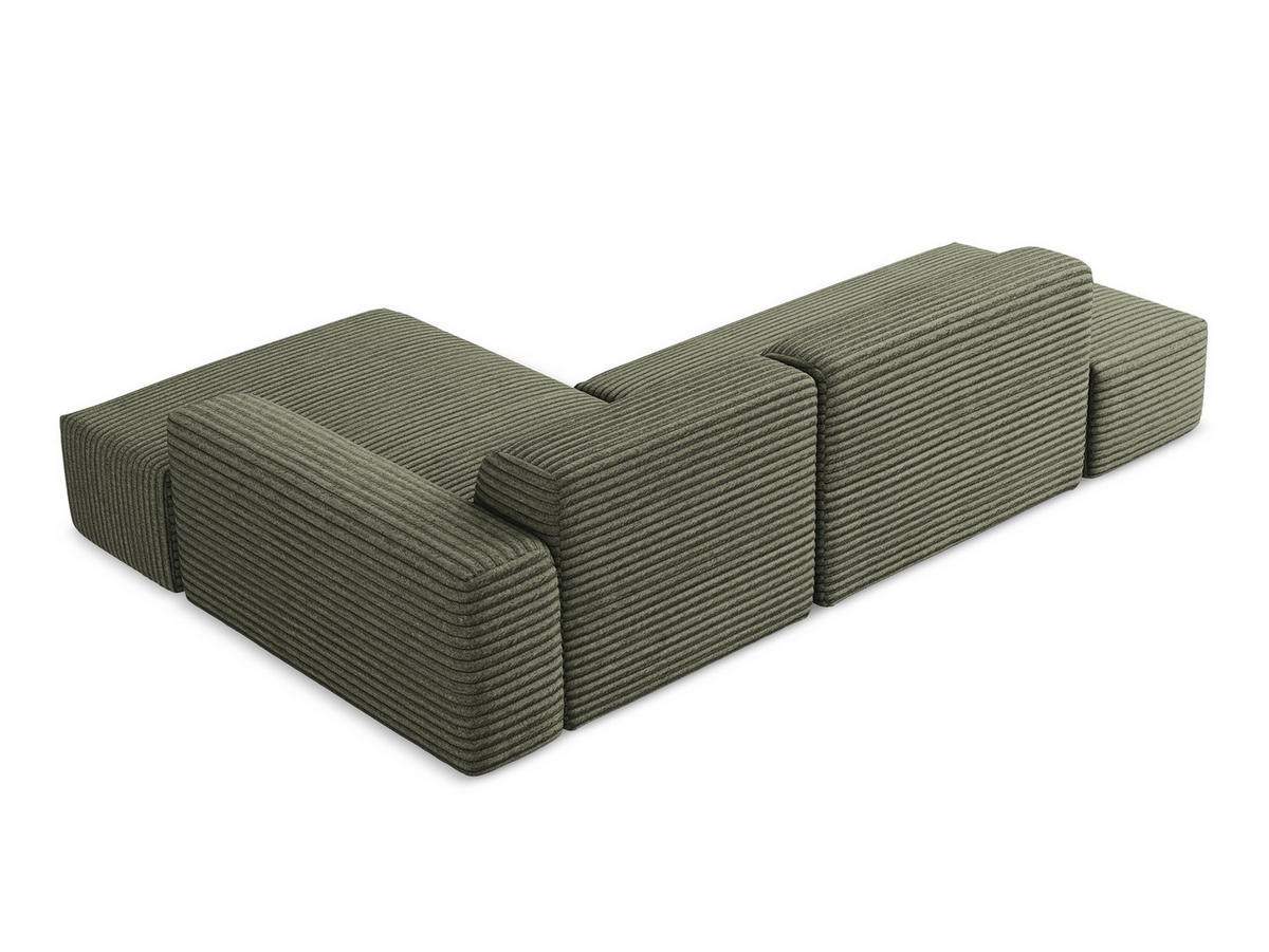 POUF Samt Stoff Blau - Türkis/Schwarz, Holzwerkstoff/Kunststoff (75/37/75cm) - Makamii