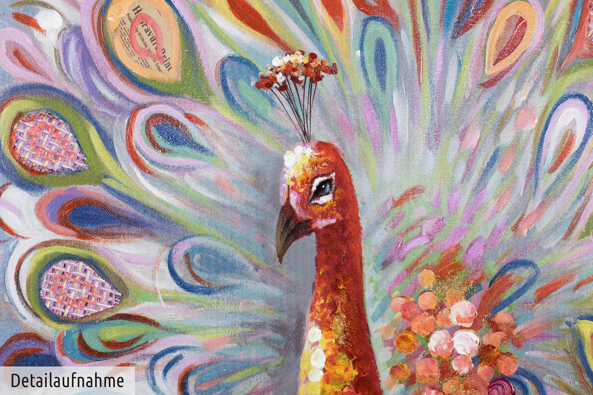 ACRYLBILD HANDGEMALT 70/100 cm - Multicolor, Holz/Textil (70/100cm) - KUNSTLOFT