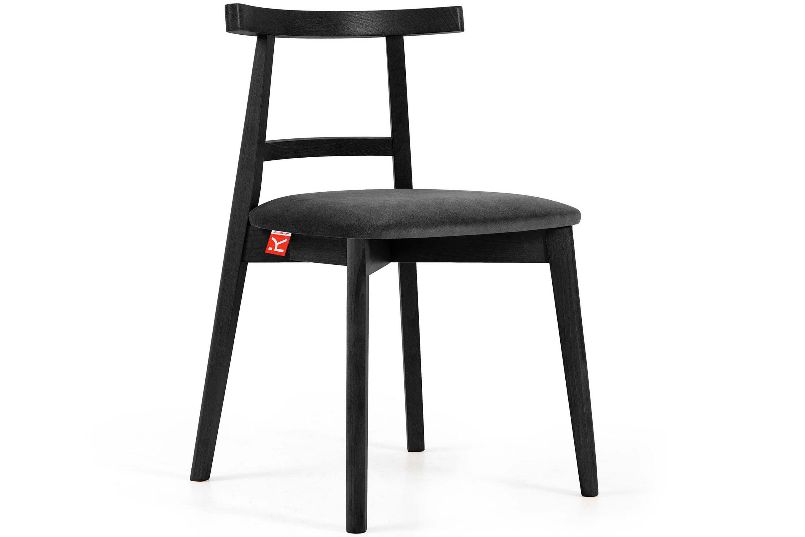 ESSTISCHSTÜHLE LILIO 2 St Vintage, Graphit / schwarz - Dunkelgrau/Schwarz, Holz/Textil (47/76/45cm) - KONSIMO®