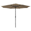 SONNENSCHIRM Hapuna Taupe Ø 3,30 m - Braun, Textil (330/330cm) - Happy Garden
