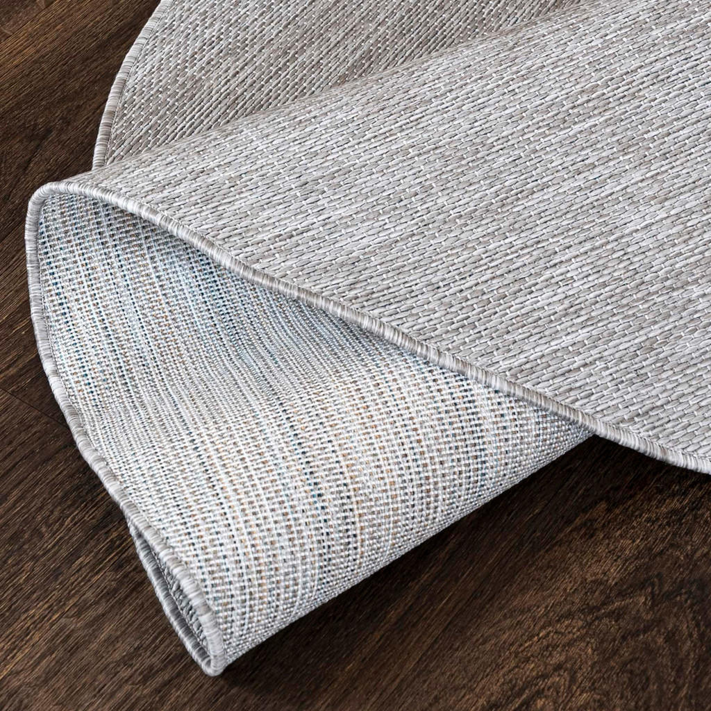 Thumbnail - Mazovia Teppich, Hellgrau, Dunkelgrau, Textil, Abstrakt, Rund, 120x120 cm, Oeko-Tex® Standard 100, Teppiche & Böden, Tep...