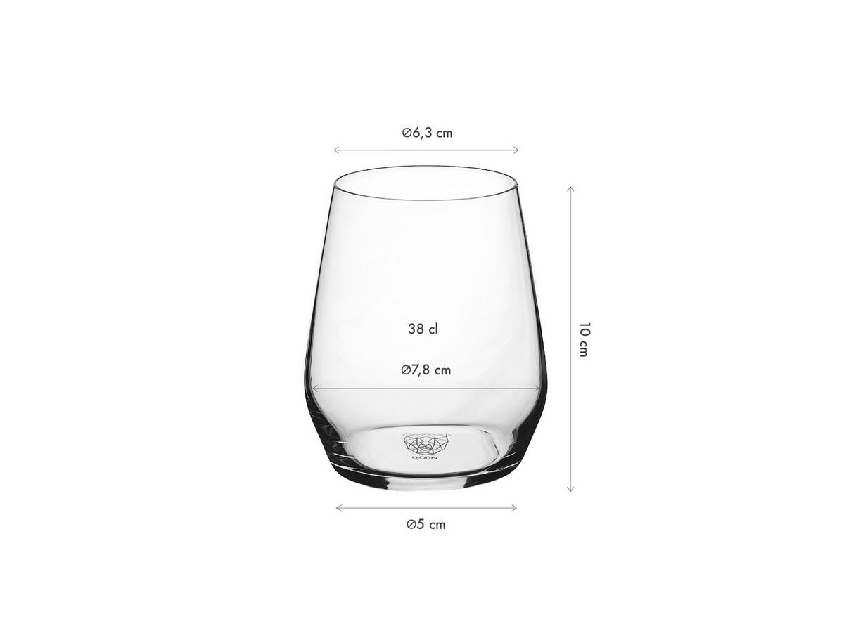 TRINKGLAS Lagom 380ml - 6er-Set - Transparent - Transparent, Glas (0.38L) - Björn