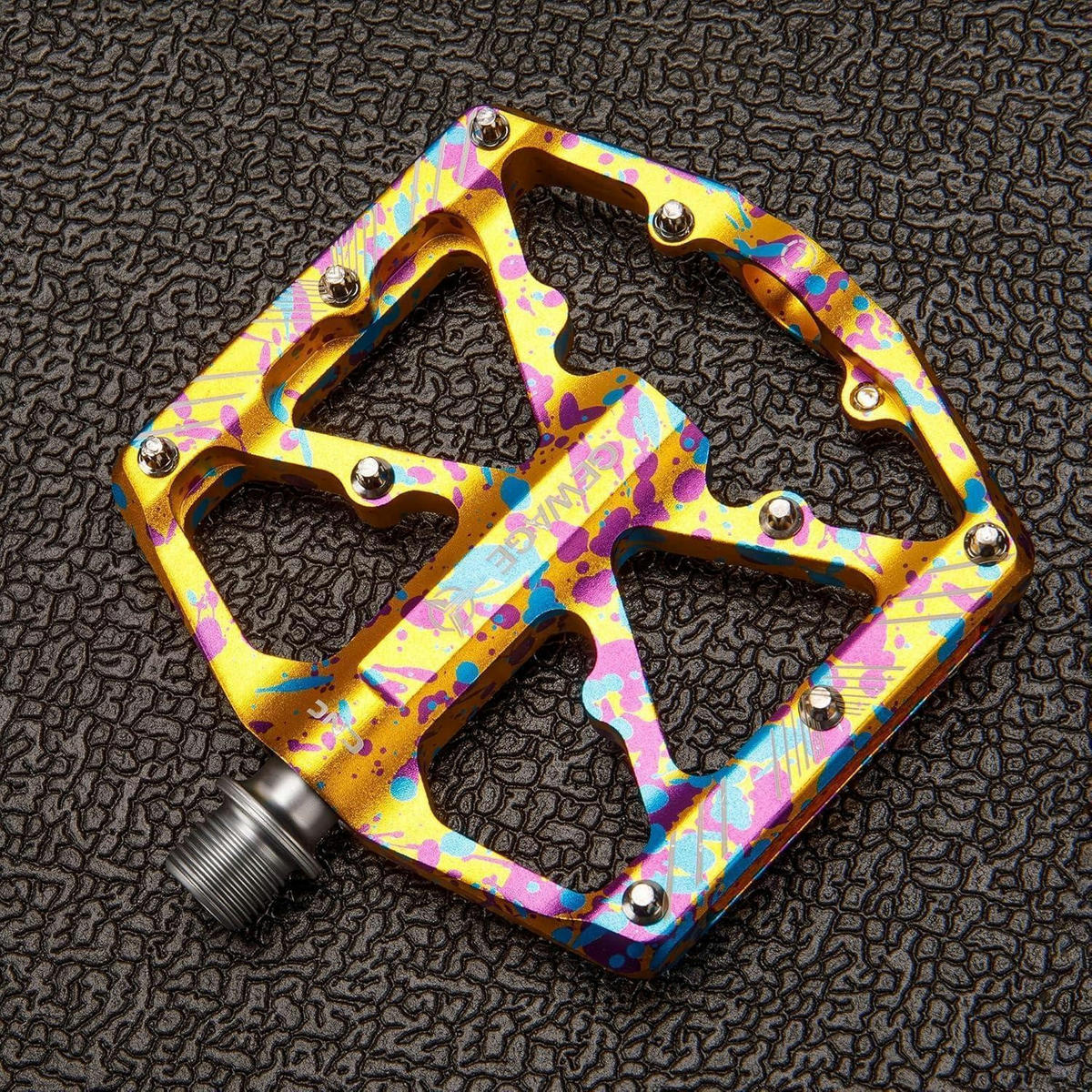 FAHRRADPEDALE mit Reflektoren Gold-Spritzlack - Multicolor, Metall (10.1/1.5/11.8cm)