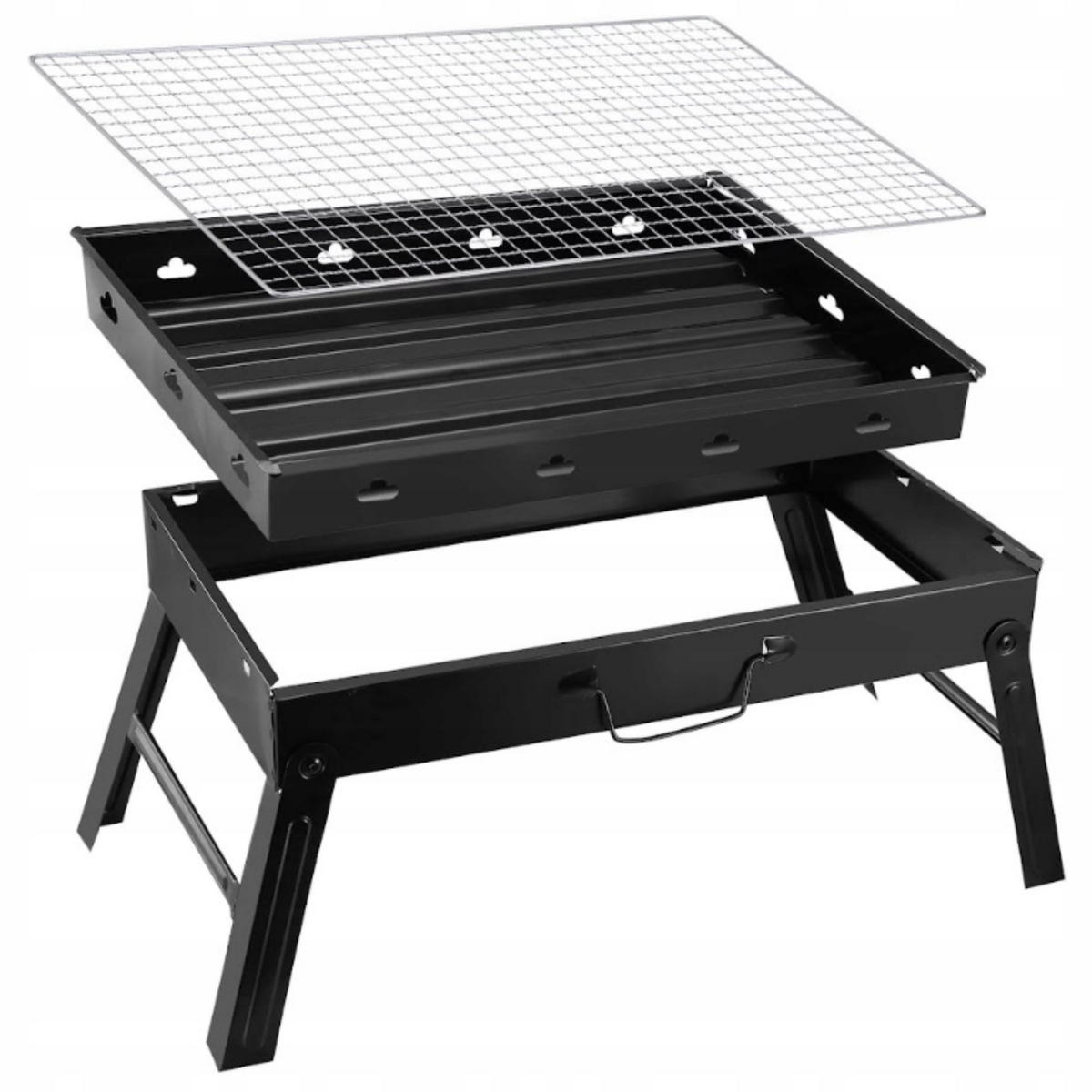 GRILL Camping Klappbar - Schwarz, Metall (35/20/27cm)
