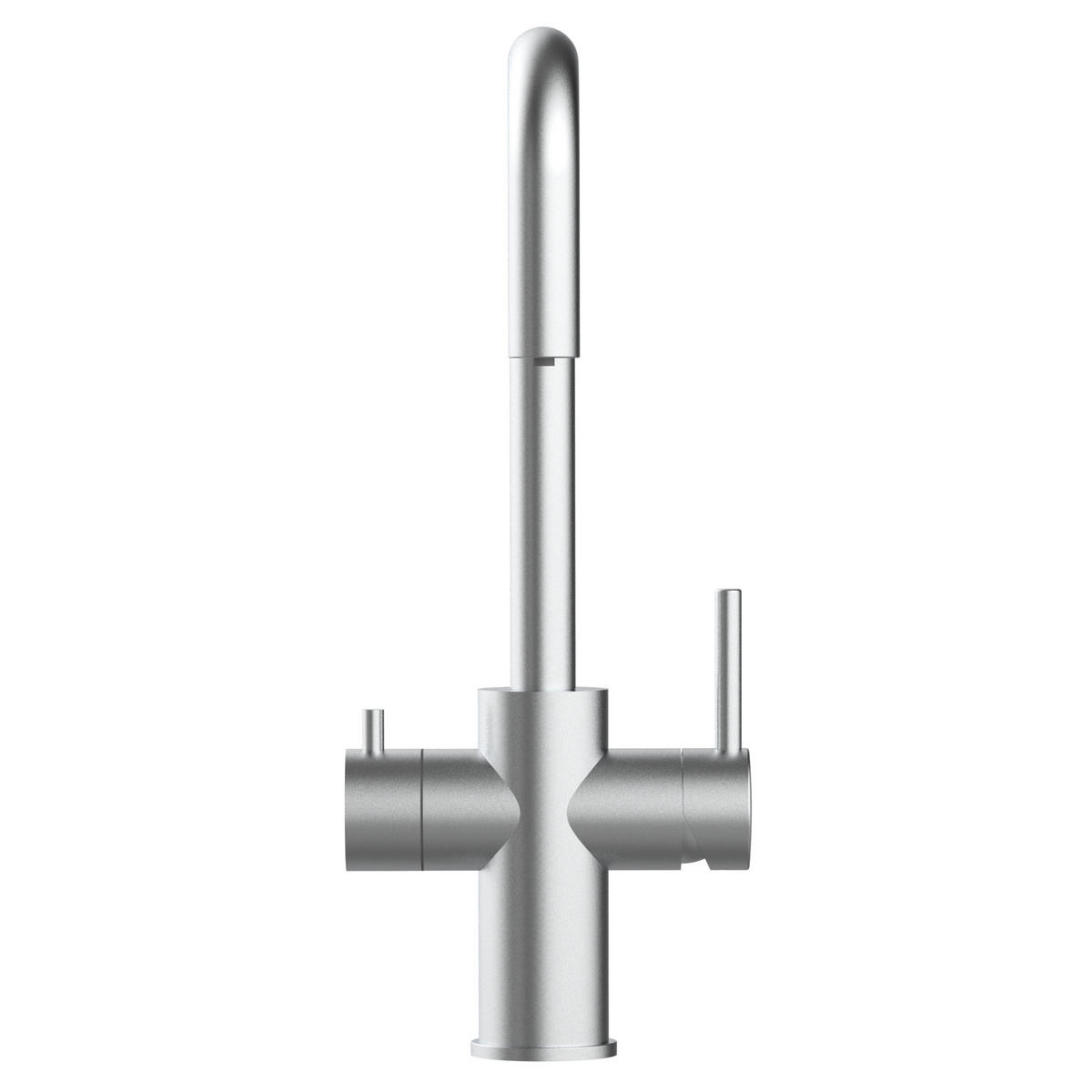 5-WEGE-KÜCHENARMATUR, Edelstahl Massiv aus Chirurgenstahl, Gebürstet, 560° schwenkbar - Edelstahlfarben, Metall (22/36.7/22cm) - VIZIO