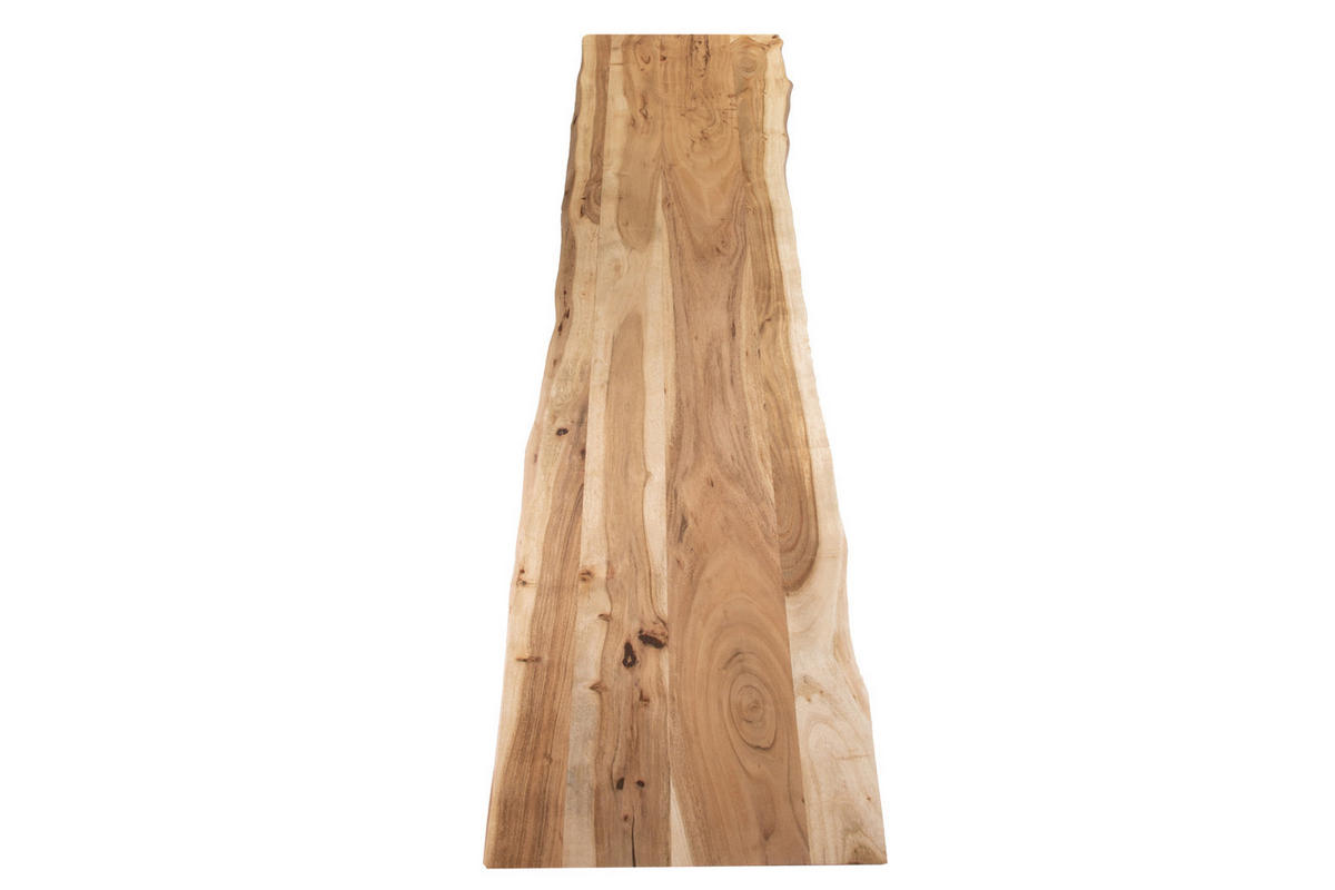 TISCHPLATTE CURTIS - Beige/Naturfarben, Akazienholz/Holz (40/200/3cm) - SAM