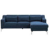 ECKSOFA Polsterbezug Marineblau Glosli - Hellblau, Textil (220/157cm) - Beliani