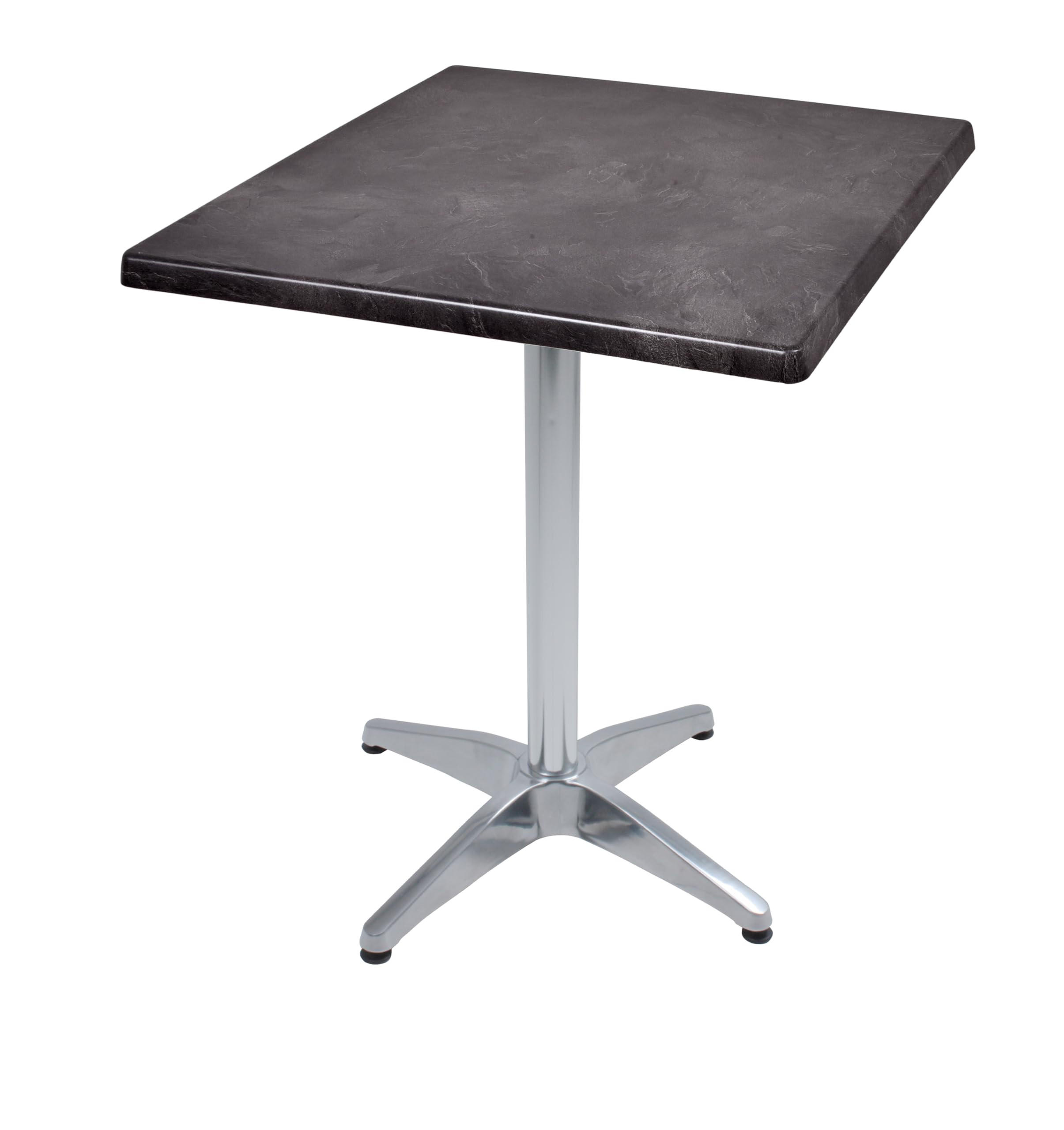 BISTROTISCH Vidol 70x70cm Quadratisch Schwarz Holz Cafétisch - Schwarz, Holz (70/70/66cm) - DELUKE