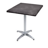 BISTROTISCH Vidol 70x70cm Quadratisch Schwarz Holz Cafétisch - Schwarz, Holz (70/70/66cm) - DELUKE