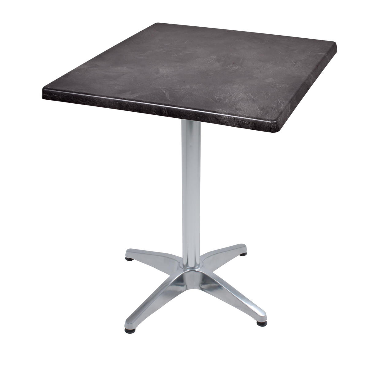 BISTROTISCH Vidol 70x70cm Quadratisch Schwarz Holz Cafétisch - Schwarz, Holz (70/70/66cm) - DELUKE