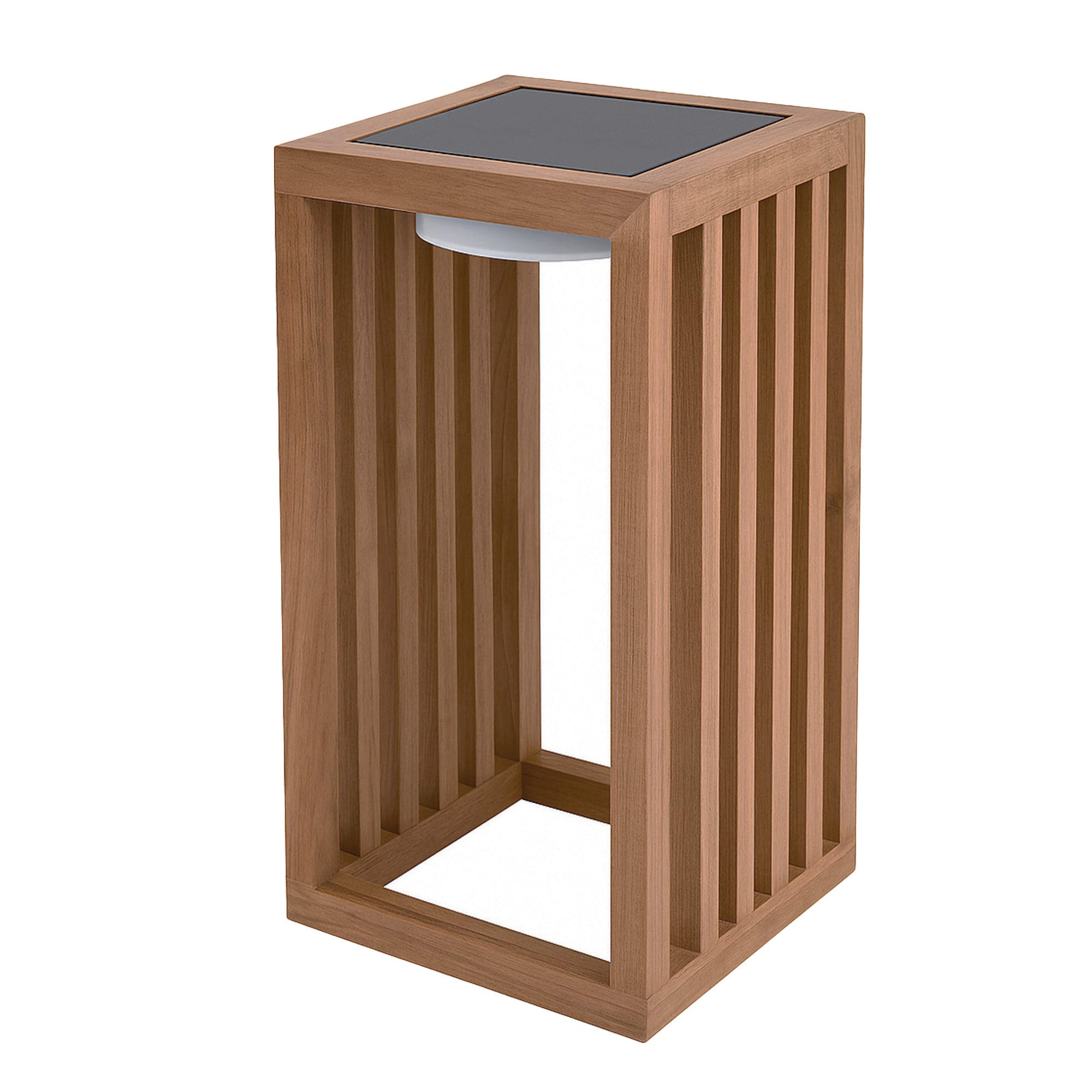 SOLARLATERNE CHENNAI hellbraun - Hellbraun, Holz (15/15/30cm) - Lumisky