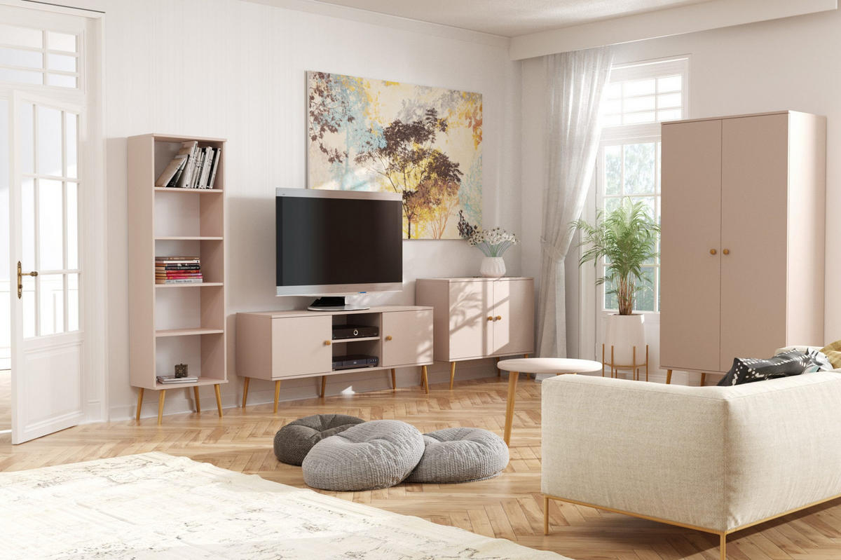 STANDREGAL Bücherregal Monilea MACCHIATO - Hellbraun, Holzwerkstoff (46/180/32cm) - Fedve