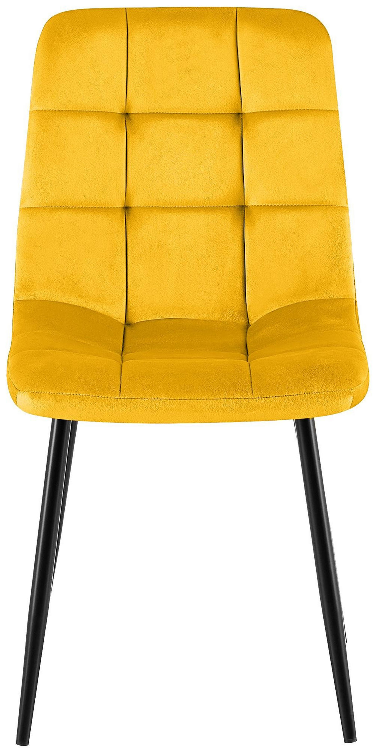 ESSZIMMERSTÜHLE Antibes 4er Set 84x45x55 cm Gelb - Gelb, Textil (45/84/55cm) - furnicato