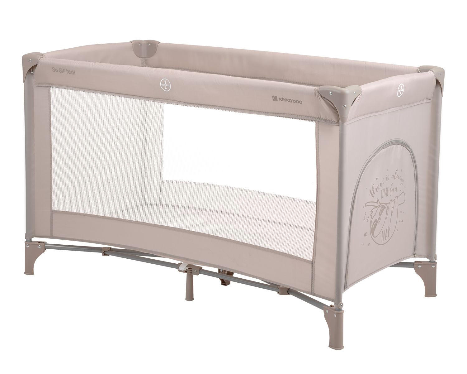 REISEBETT so gifted braun weiche Matratzenauflage, Seiteneingang - Braun, Metall (60/120cm) - Kikka boo