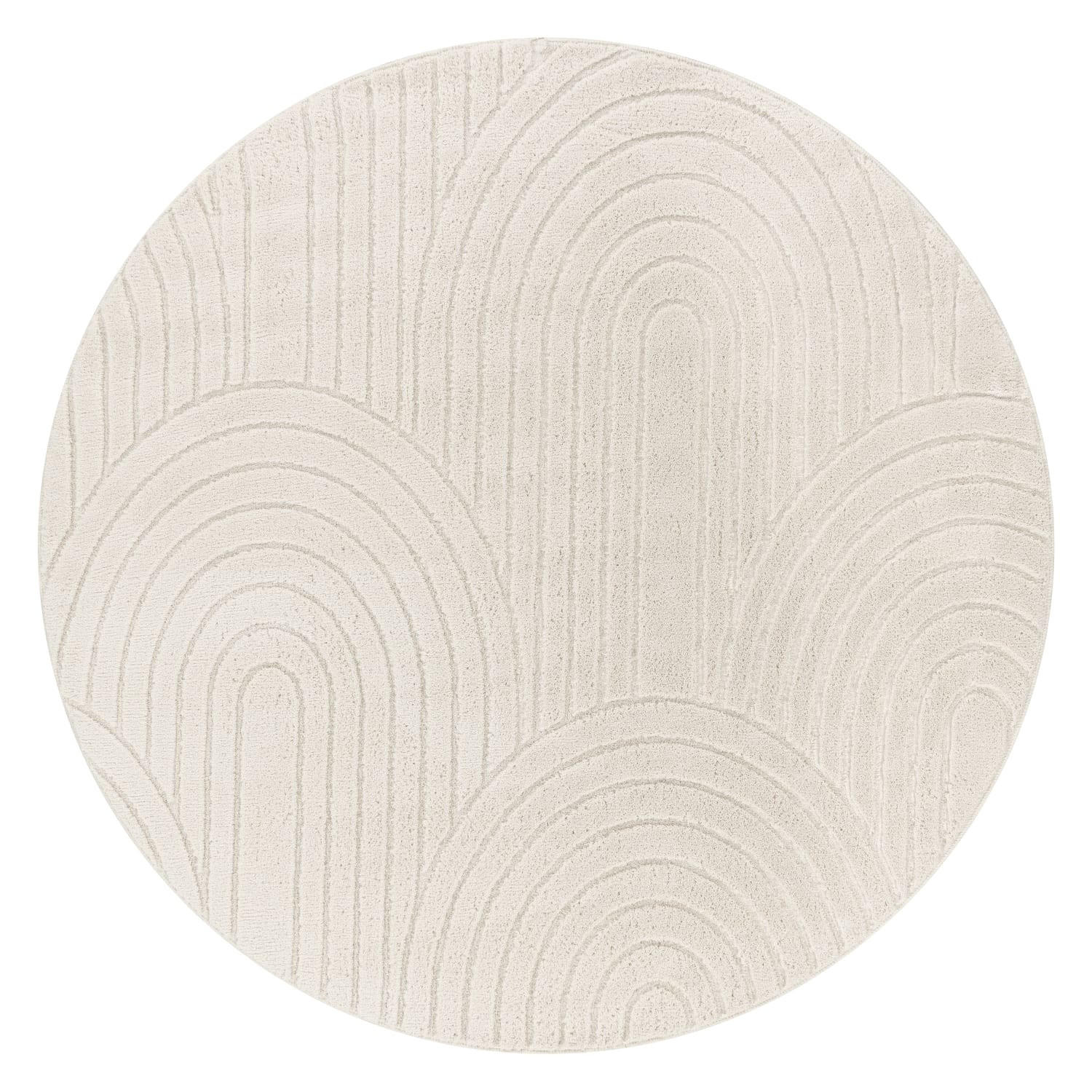Paco Home Hochflorteppich Creme 160x160 cm