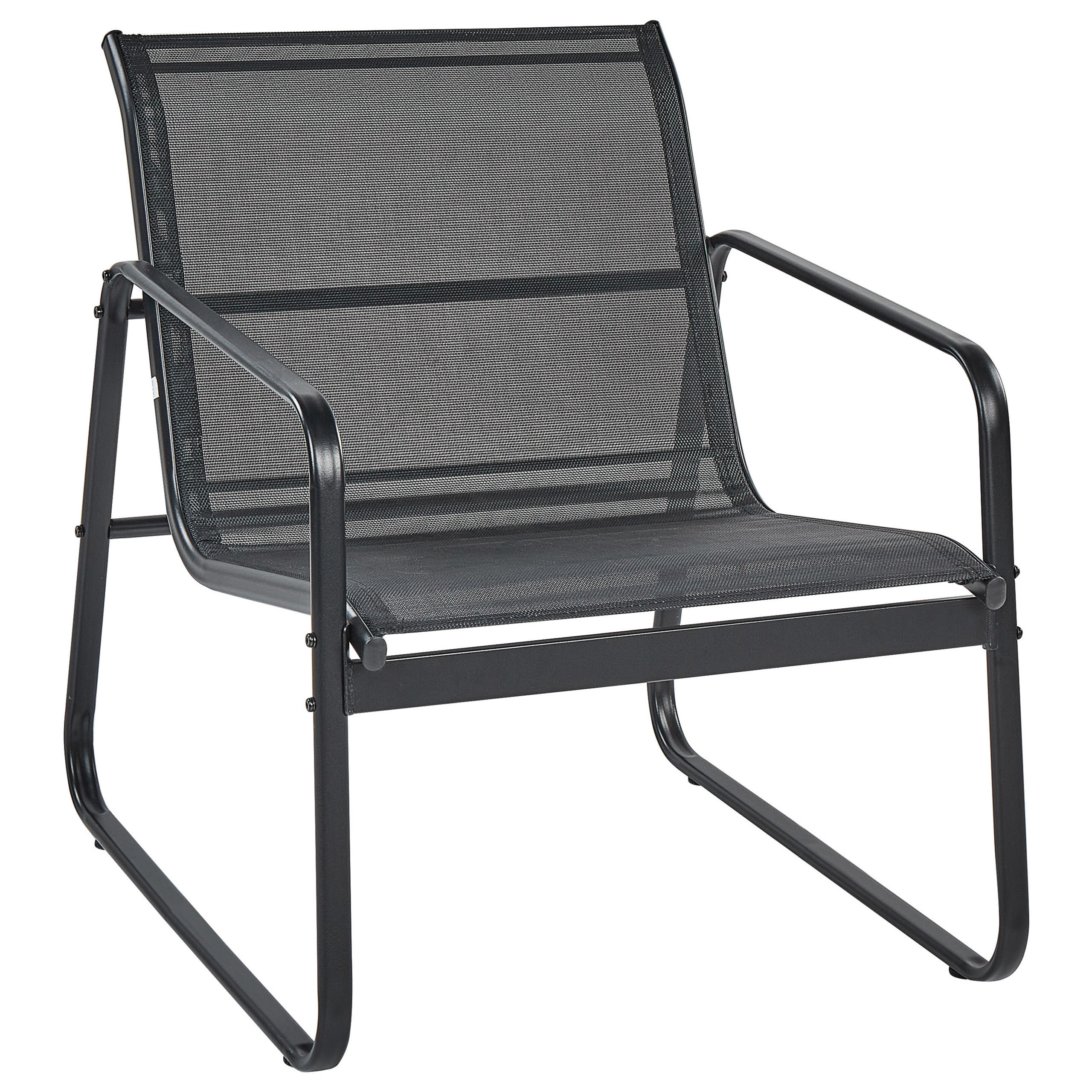 LOUNGE SET 4-Sitzer Metal Schwarz Barrea - Schwarz, Metall - Beliani