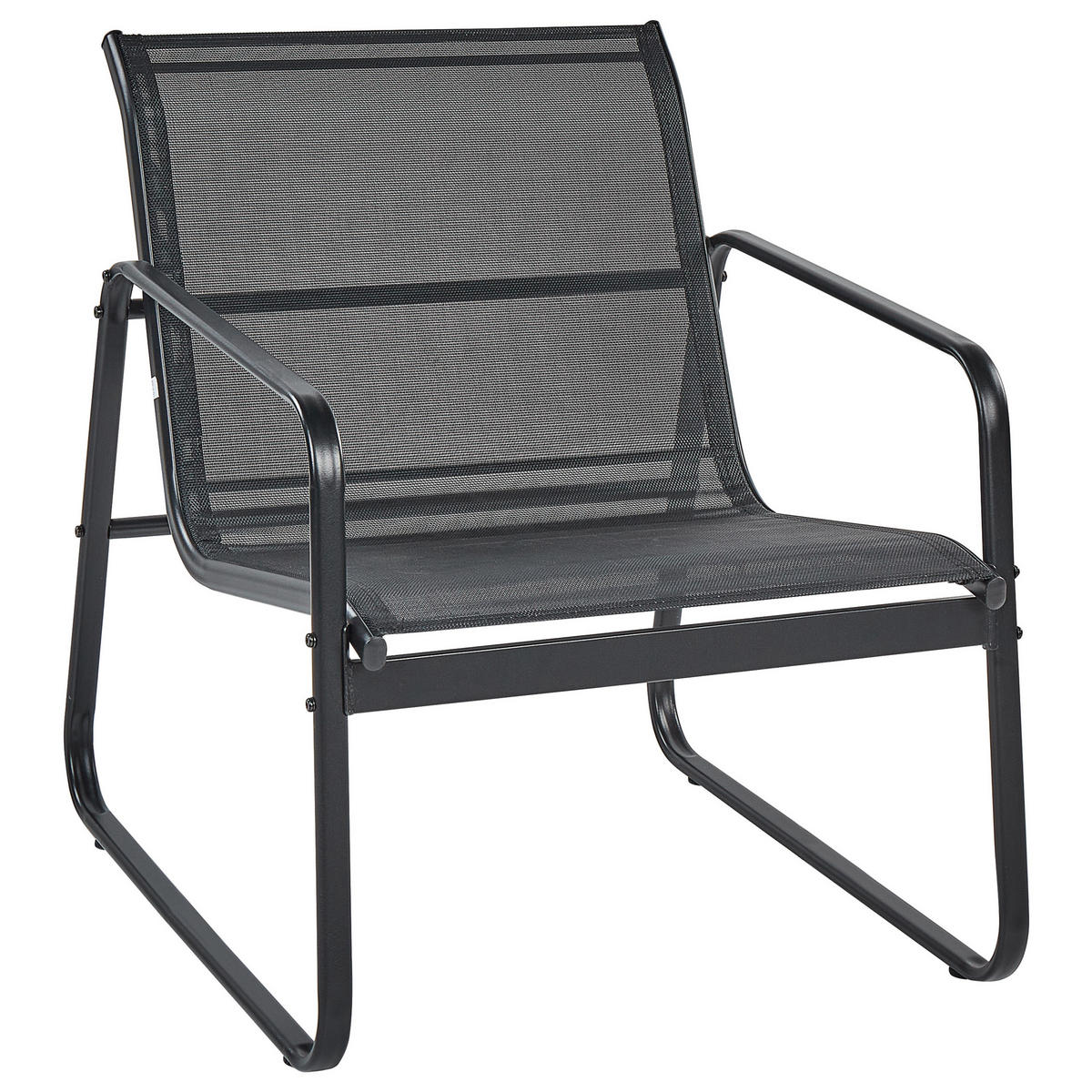 LOUNGE SET 4-Sitzer Metal Schwarz Barrea - Schwarz, Metall - Beliani