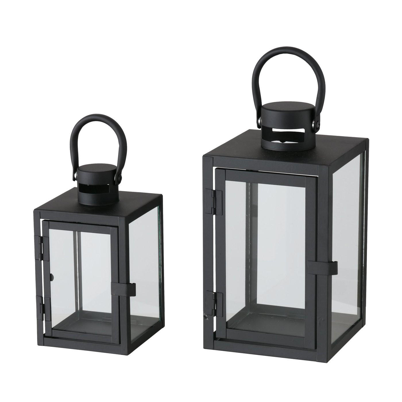 LATERNE Metall ARANA 2er-Set - Schwarz, Metall (14/25/14cm) - Boltze Home