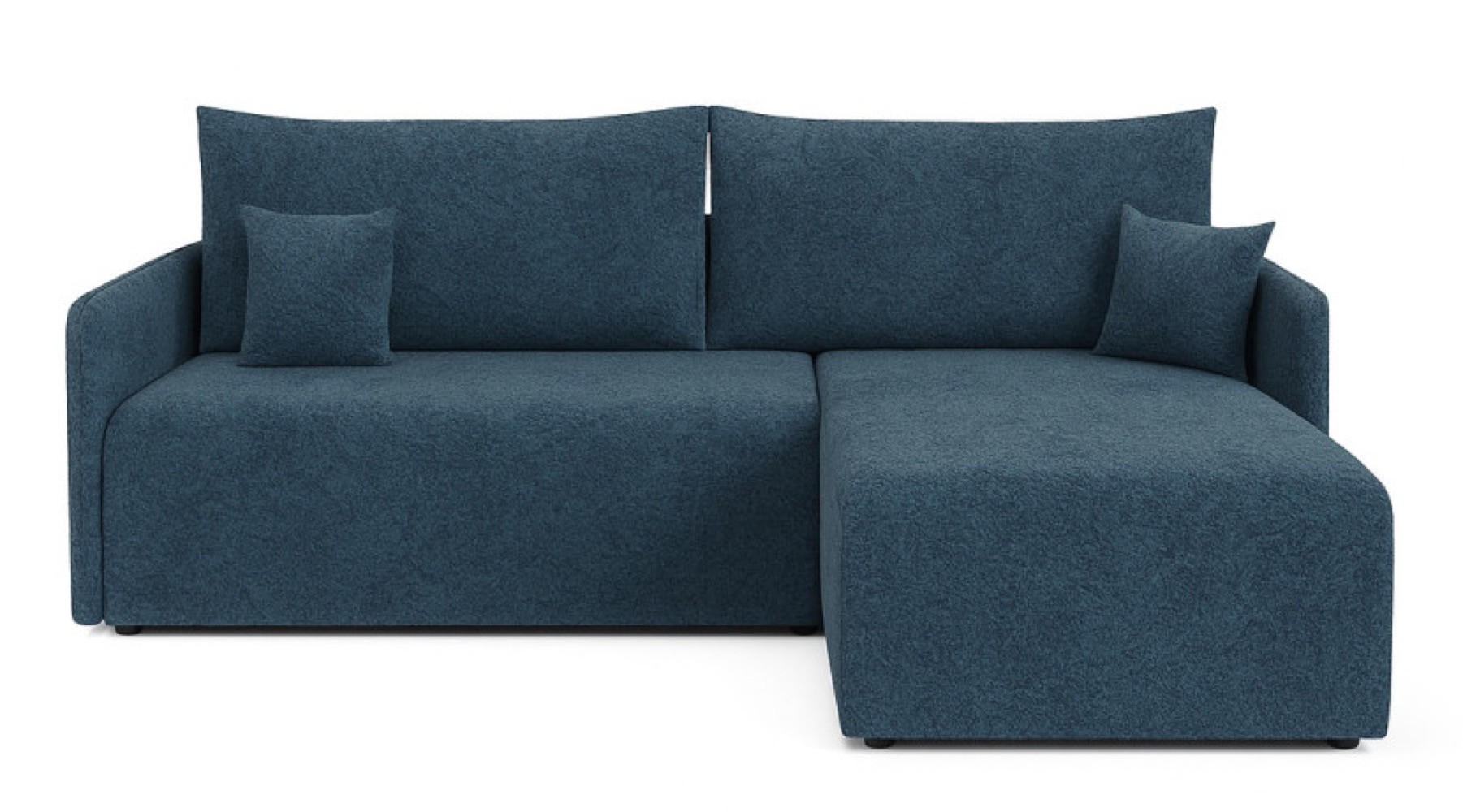 ECKSOFA Blau VALIA Mit Schlaffunktion Und Bettkasten - Blau/Dunkelblau, Textil (212/145cm) - Sepro Meble