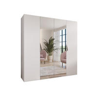 DREHTÜRENSCHRANK 202/200/52 4-türig - Beige/Weiß, Holz/Metall (200/202/52cm) - Abiks Möbel