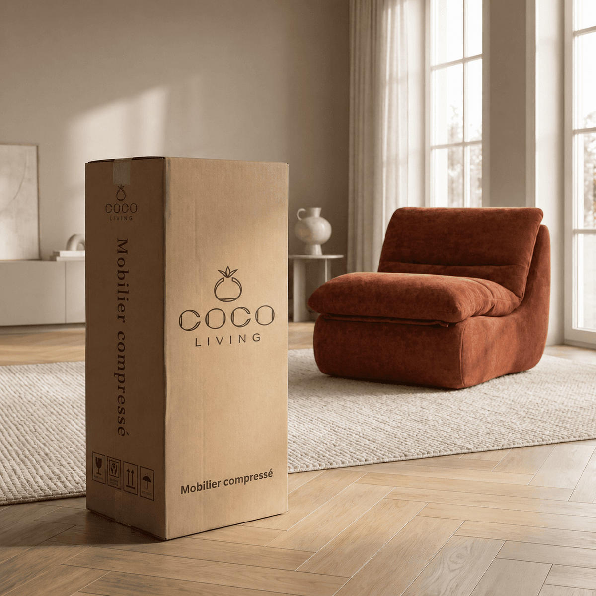 SESSEL Nuvia Schokolade - Dunkelbraun, Textil (80/75/100cm) - COCO Living
