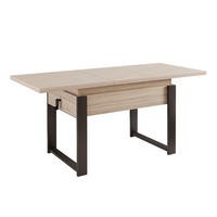 COUCHTISCH TIVOR Multifunktionalität 3-in-1 - Schwarz/Sonoma Eiche, Holzwerkstoff/Metall (67/120/63.5cm) - Idohome