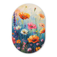 WANDBILD Blumen - Natur - Aquarell - Kunst Deko Wohnzimmer 40x60 cm - Multicolor, Kunststoff (40/60cm) - MuchoWow