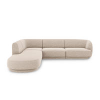 ECKSOFA links Miley aus Chenille-Stoff beige 6 Sitzplätze - Beige, Textil (248/255cm) - Micadoni