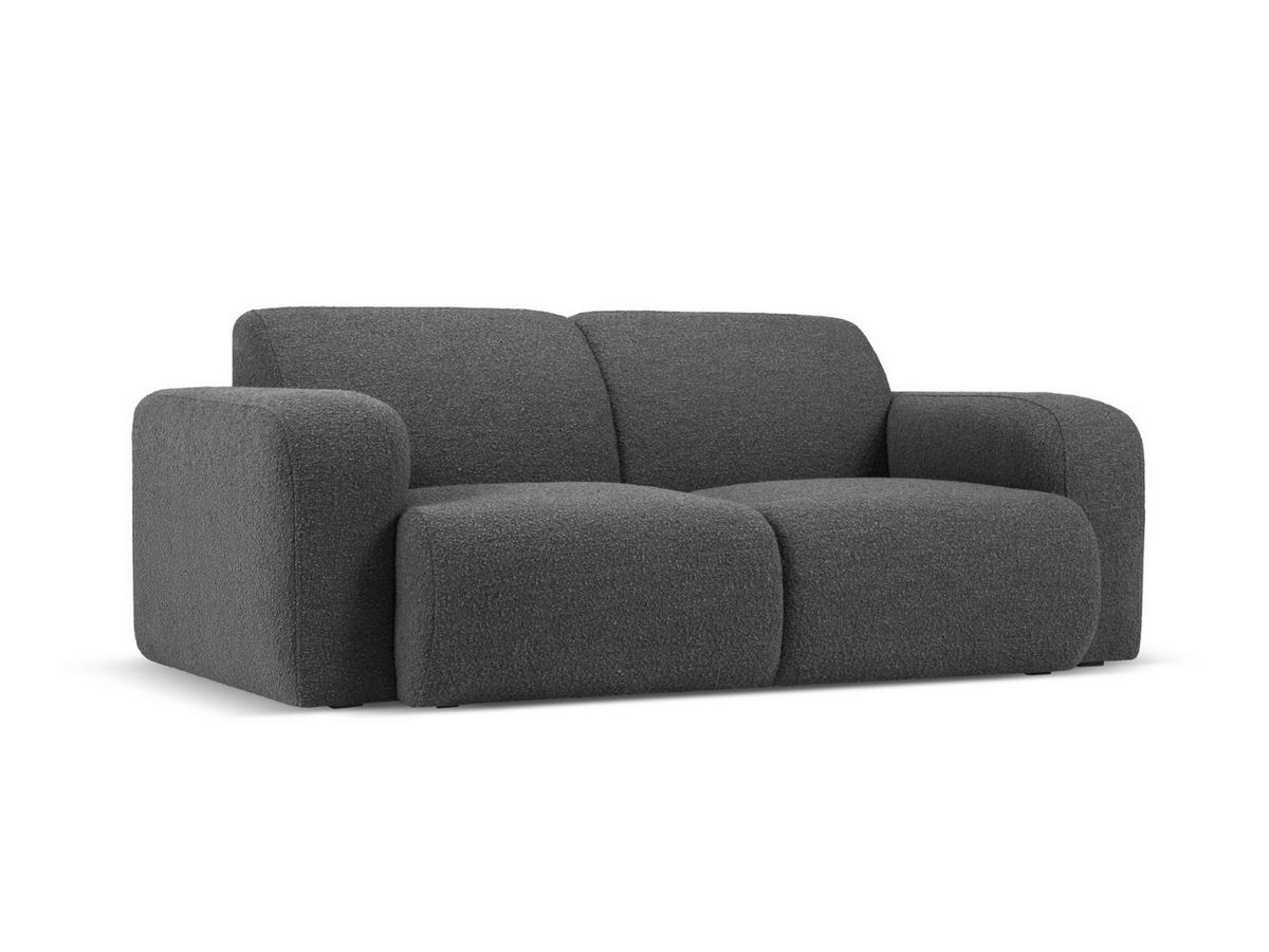 SOFA Molino aus Boucle dunkelgrau 2 Sitzplätze - Dunkelgrau, Textil (95/72/170cm) - Micadoni