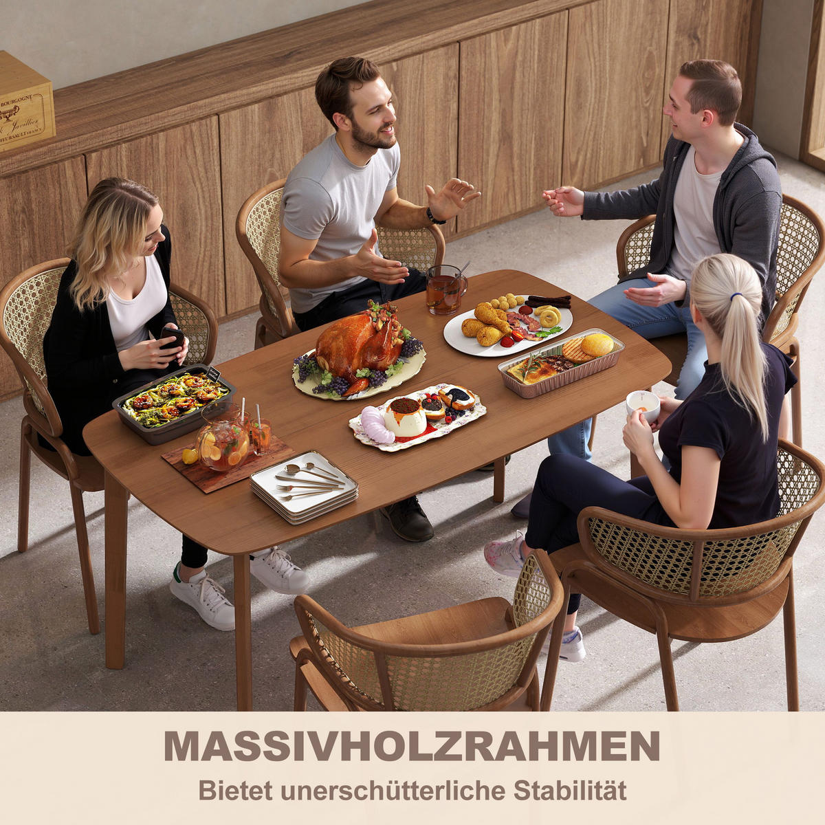 ESSTISCH Braun 1 Stück - Braun, Kunststoff (150/80/76cm) - GiPP