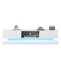 TV-LOWBOARD 160/35/40,5 cm mit 2 Schubladen und LED-Beleuchtung - Weiß, Holzwerkstoff (160/40.5/35cm) - BEAOK