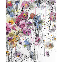 FOTOTAPETE Blumen malen 200 x 250 cm - Pink, Papier (200/250cm) - Sanders & Sanders
