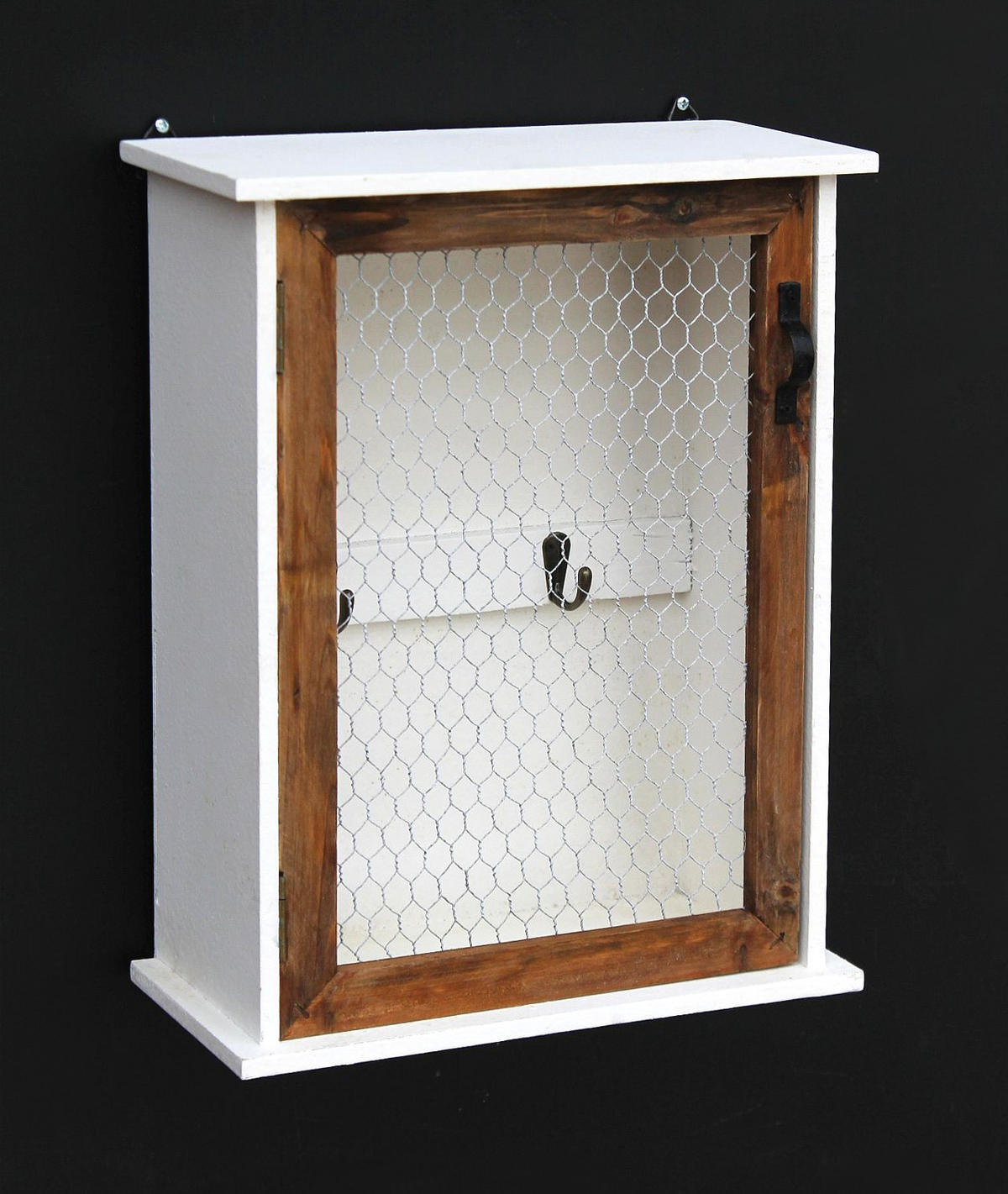 SCHLÜSSELKASTEN Holz Weiß 33/14/42 cm - Weiß, Holz (33/42/14cm) - DanDiBo