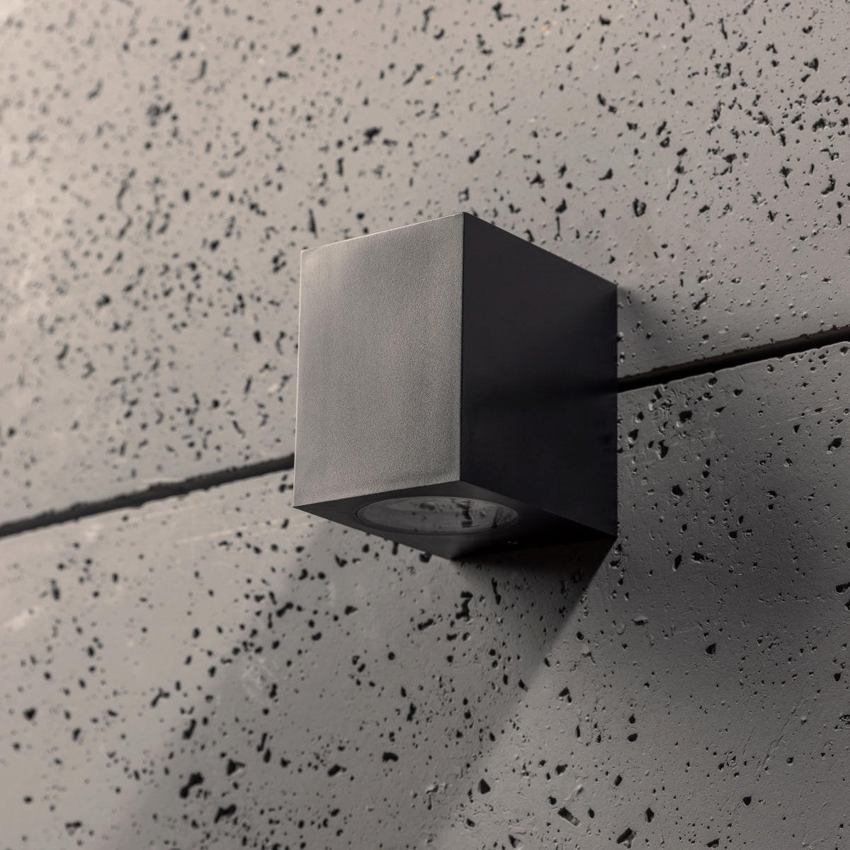 AUSSENWANDLEUCHTEE Schwarz Modernes Rechteck - Schwarz, Kunststoff (9.2/9/7cm) - CGC Europe