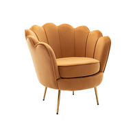 SESSEL mit gerader Rückenlehne - -Sitzer - Samt, Stoff - Senffarben - - Gelb, Textil (78/76.5/75cm) - Vente-Unique