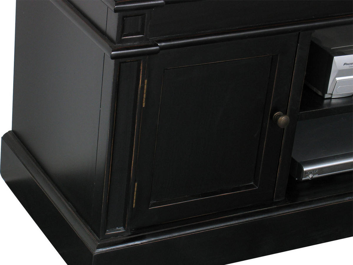 TV-ELEMENT Schwarz - Schwarz, Holzwerkstoff (137/60/45cm) - ebuy24