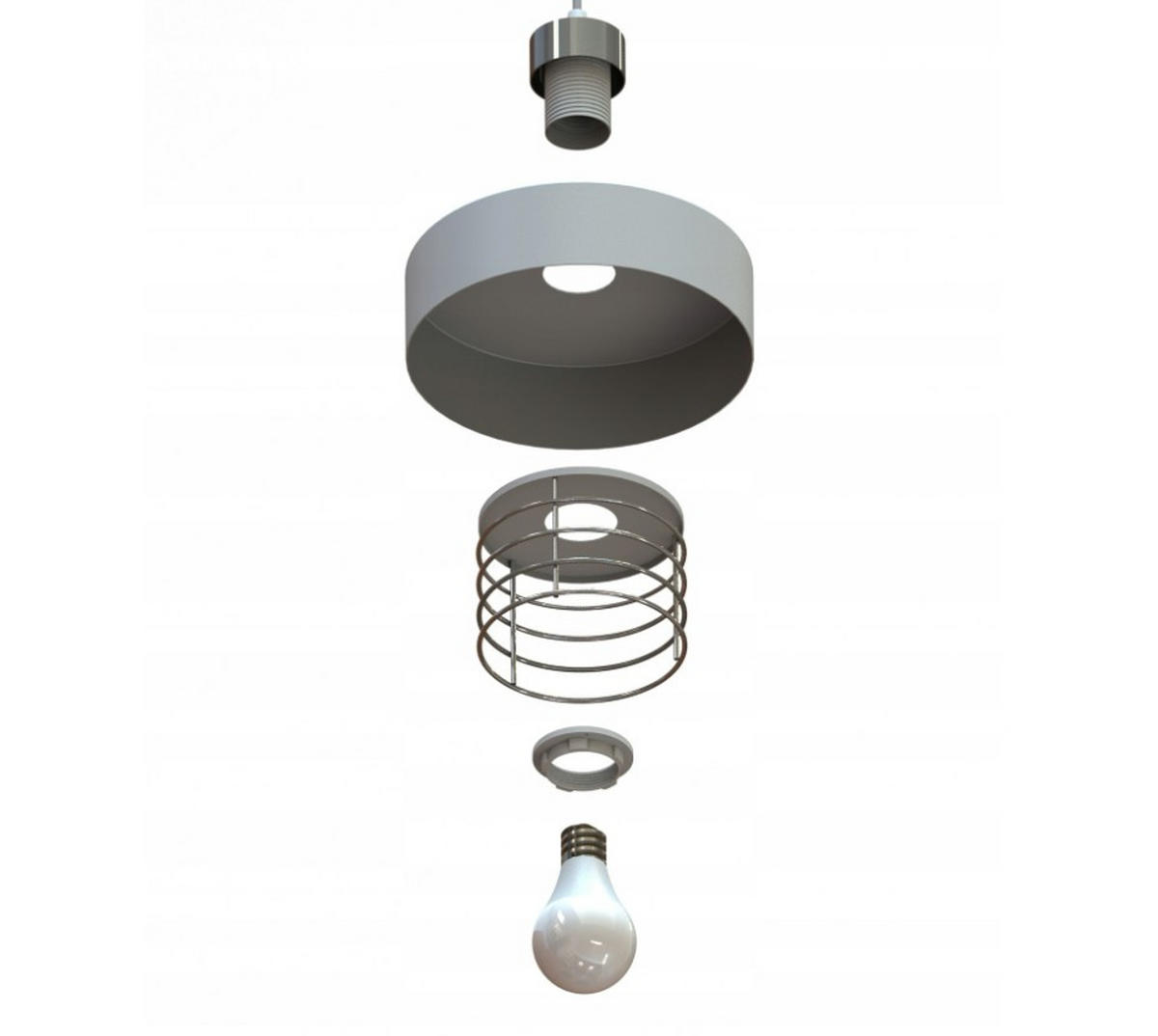 PENDELLEUCHTE ECRU - Beige/Goldfarben, Metall (20/20/100cm) - kiki design
