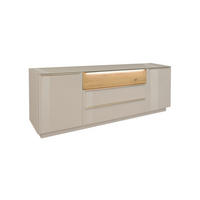 LOWBOARD Nova Kashmir und Eiche - Beige, Holzwerkstoff (214/71/42cm)