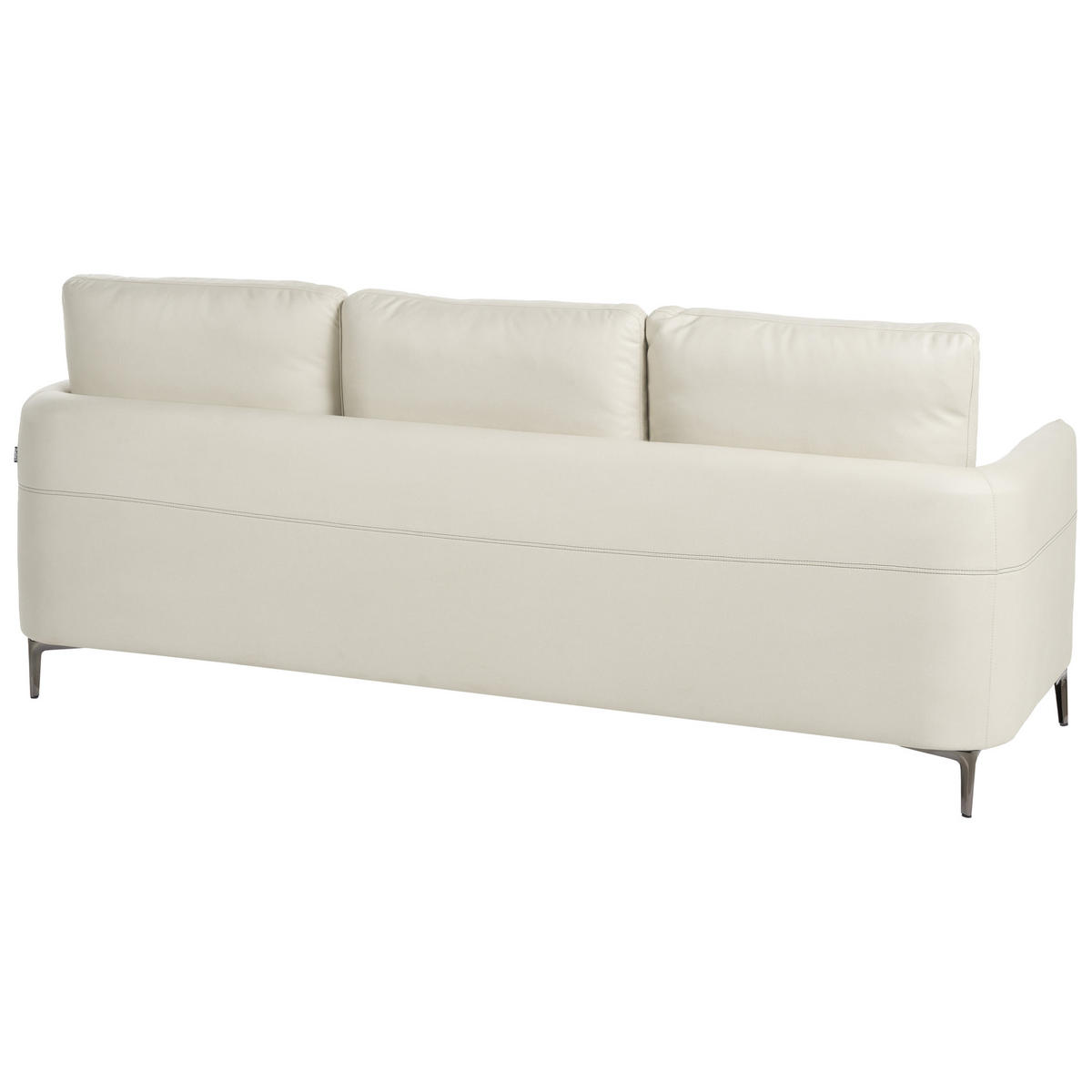 3-SITZER-SOFA Stoff Hellbeige Cilens - Beige/Silberfarben, Textil (212/93/73cm) - Beliani