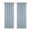 VERDUNKELUNGSVORHÄNGE geometrisch mit Thermo-Funktion, Ösen 228/228 cm - Hellblau, Textil (228/228cm) - Homescapes